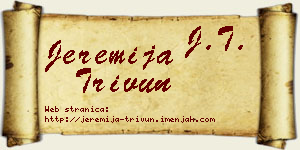 Jeremija Trivun vizit kartica